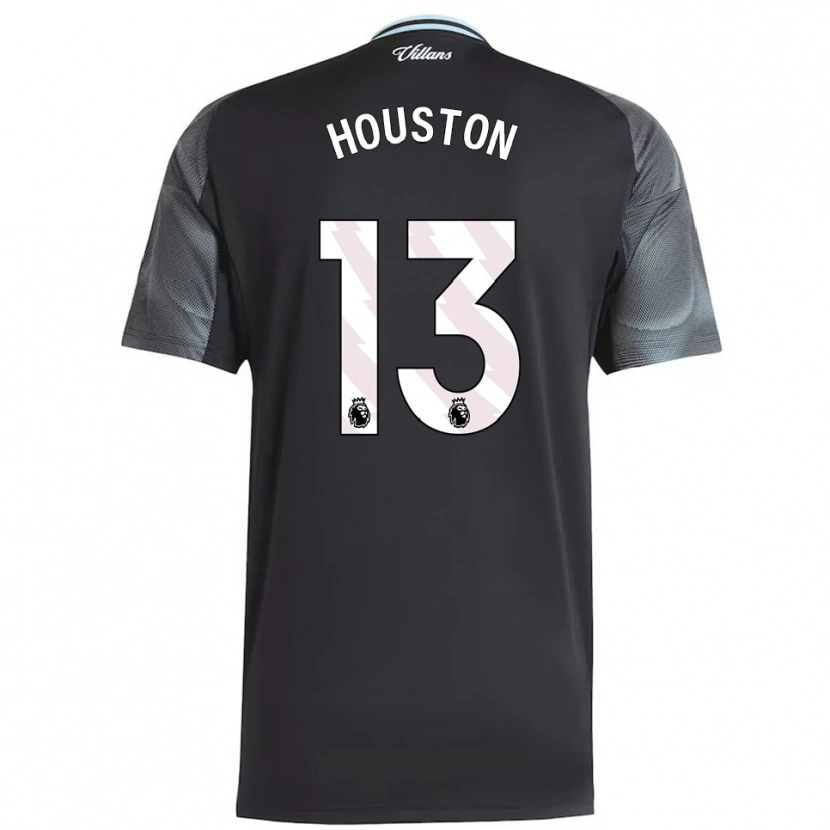 Danxen Kvinder Theo Houston #13 Sort Himmelblå Udebane Spillertrøjer 2025/26 Trøje T-Shirt