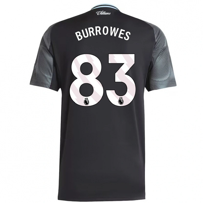 Danxen Kvinder Bradley Burrowes #83 Sort Himmelblå Udebane Spillertrøjer 2025/26 Trøje T-Shirt
