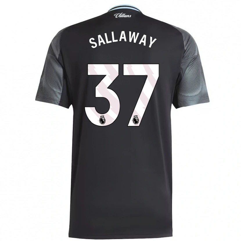 Danxen Kvinder Lydia Sallaway #37 Sort Himmelblå Udebane Spillertrøjer 2025/26 Trøje T-Shirt