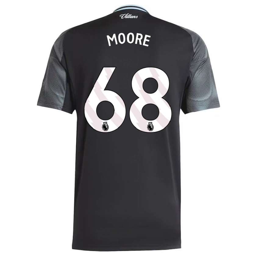 Danxen Kvinder Kobei Moore #68 Sort Himmelblå Udebane Spillertrøjer 2025/26 Trøje T-Shirt