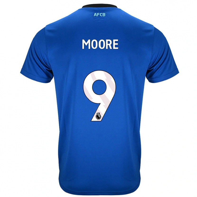 Danxen Kvinder Kobel Moore #9 Blå Sort Udebane Spillertrøjer 2025/26 Trøje T-Shirt