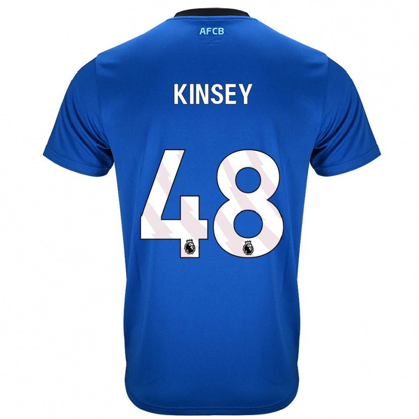 Danxen Kvinder Max Kinsey #48 Blå Sort Udebane Spillertrøjer 2025/26 Trøje T-Shirt
