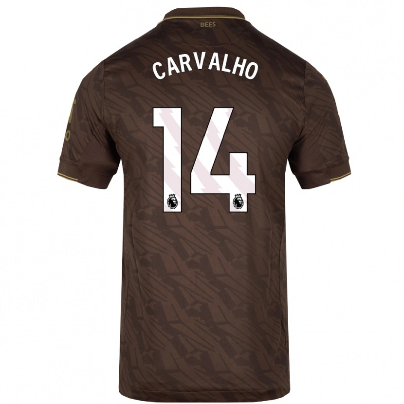 Danxen Kvinder Fábio Carvalho #14 Brun Guld Udebane Spillertrøjer 2025/26 Trøje T-Shirt