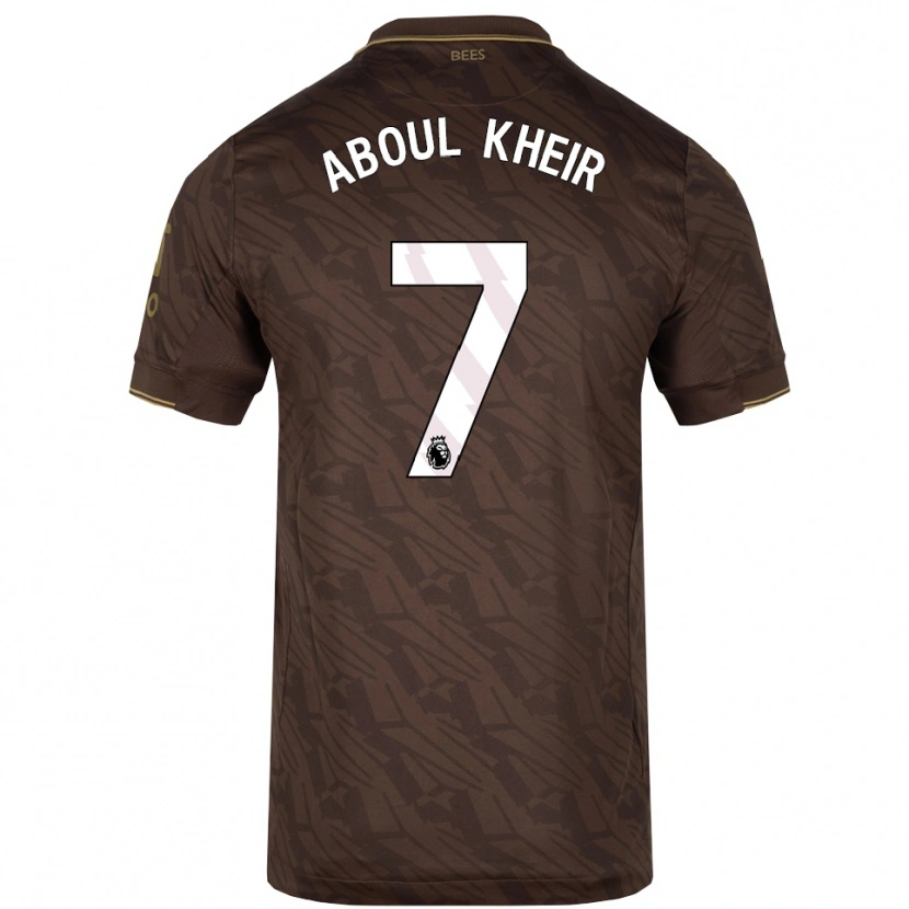 Danxen Kvinder Nour Aboul Kheir #7 Brun Guld Udebane Spillertrøjer 2025/26 Trøje T-Shirt