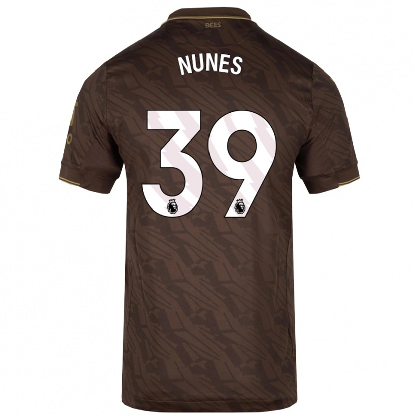 Danxen Kvinder Gustavo Nunes #39 Brun Guld Udebane Spillertrøjer 2025/26 Trøje T-Shirt