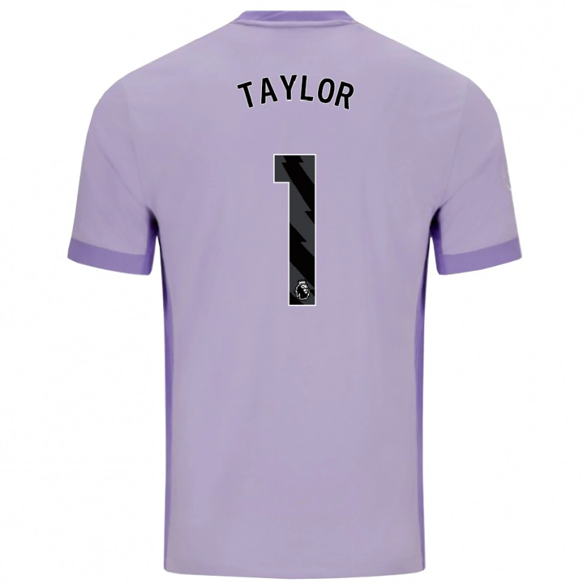 Danxen Kvinder Finley Taylor #1 Taro Lilla Hvid Udebane Spillertrøjer 2025/26 Trøje T-Shirt
