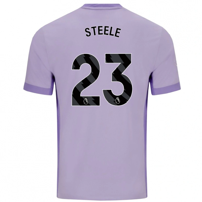 Danxen Kvinder Jason Steele #23 Taro Lilla Hvid Udebane Spillertrøjer 2025/26 Trøje T-Shirt