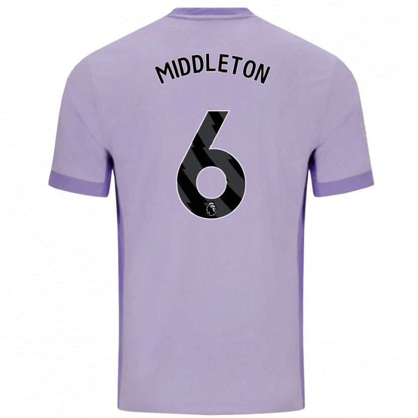 Danxen Kvinder Jesse Middleton #6 Taro Lilla Hvid Udebane Spillertrøjer 2025/26 Trøje T-Shirt
