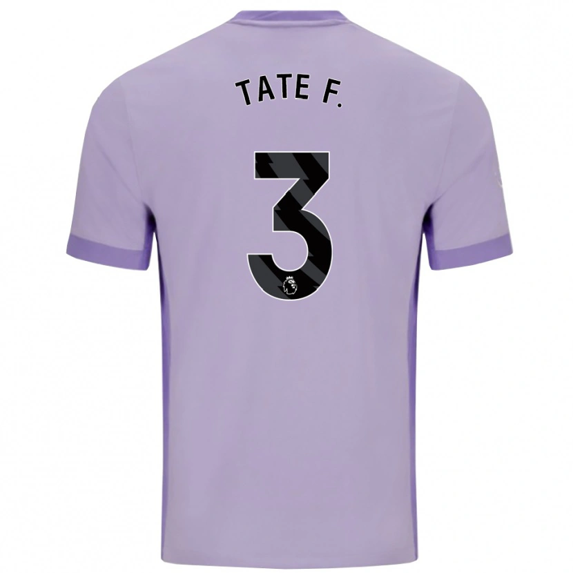 Danxen Kvinder Tate Ferdinand #3 Taro Lilla Hvid Udebane Spillertrøjer 2025/26 Trøje T-Shirt