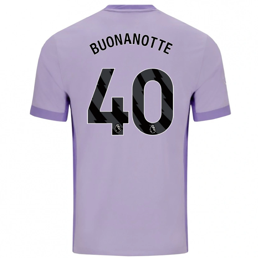 Danxen Kvinder Facundo Buonanotte #40 Taro Lilla Hvid Udebane Spillertrøjer 2025/26 Trøje T-Shirt