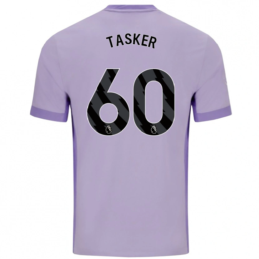 Danxen Kvinder Charlie Tasker #60 Taro Lilla Hvid Udebane Spillertrøjer 2025/26 Trøje T-Shirt