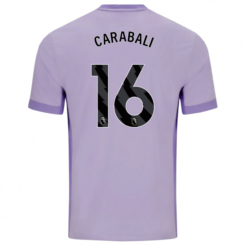 Danxen Kvinder Jorelyn Carabalí #16 Taro Lilla Hvid Udebane Spillertrøjer 2025/26 Trøje T-Shirt