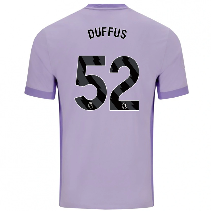 Danxen Kvinder Joshua Duffus #52 Taro Lilla Hvid Udebane Spillertrøjer 2025/26 Trøje T-Shirt