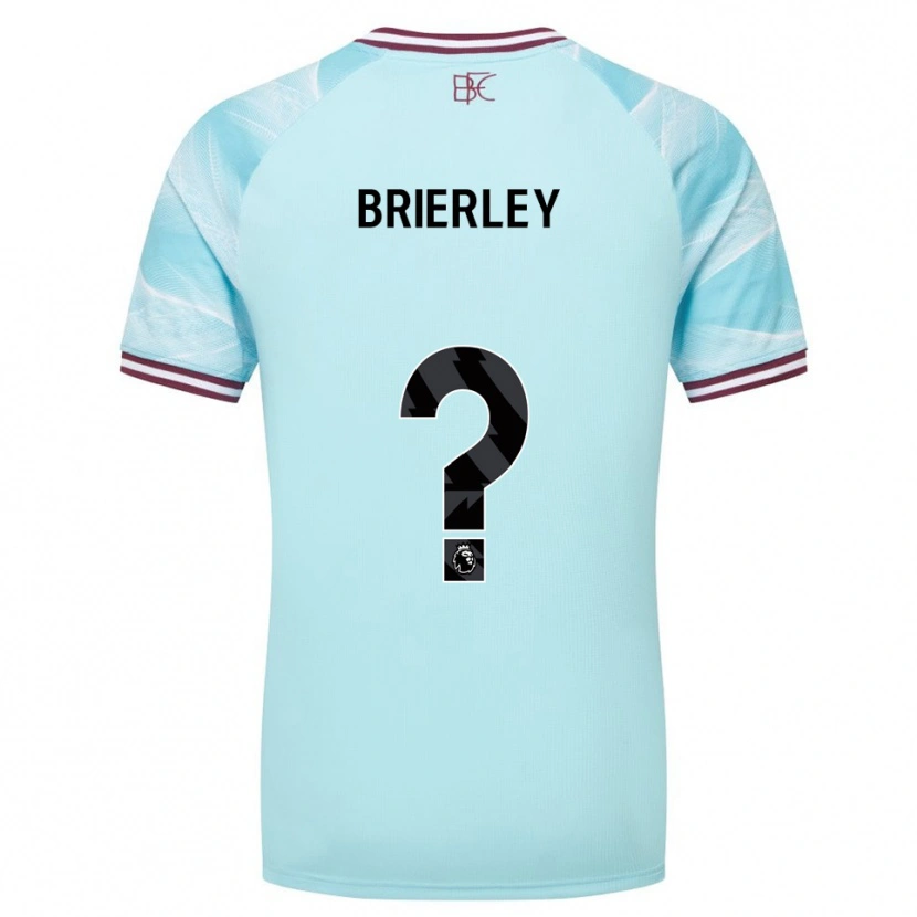 Danxen Kvinder George Brierley #0 Himmelblå Bourgogne Udebane Spillertrøjer 2025/26 Trøje T-Shirt