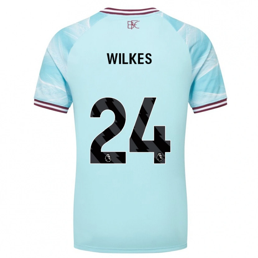 Danxen Kvinder Tilly Wilkes #24 Himmelblå Bourgogne Udebane Spillertrøjer 2025/26 Trøje T-Shirt