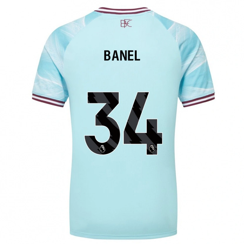 Danxen Kvinder Jaydon Banel #34 Himmelblå Bourgogne Udebane Spillertrøjer 2025/26 Trøje T-Shirt