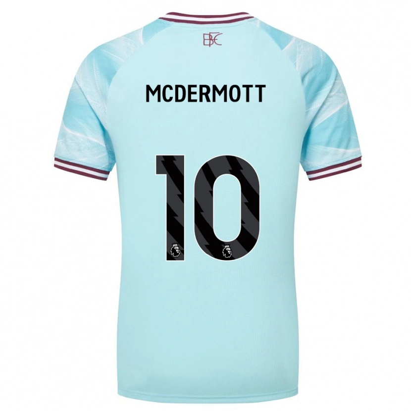 Danxen Kvinder Tommy Mcdermott #10 Himmelblå Bourgogne Udebane Spillertrøjer 2025/26 Trøje T-Shirt