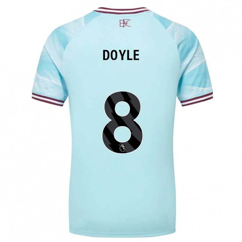 Danxen Kvinder Emma Doyle #8 Himmelblå Bourgogne Udebane Spillertrøjer 2025/26 Trøje T-Shirt
