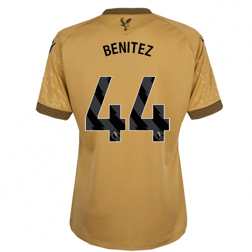 Danxen Kvinder Walter Benítez #44 Guld Sort Udebane Spillertrøjer 2025/26 Trøje T-Shirt