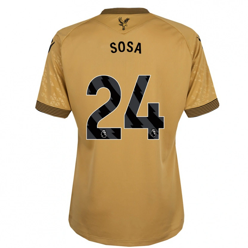 Danxen Kvinder Borna Sosa #24 Guld Sort Udebane Spillertrøjer 2025/26 Trøje T-Shirt