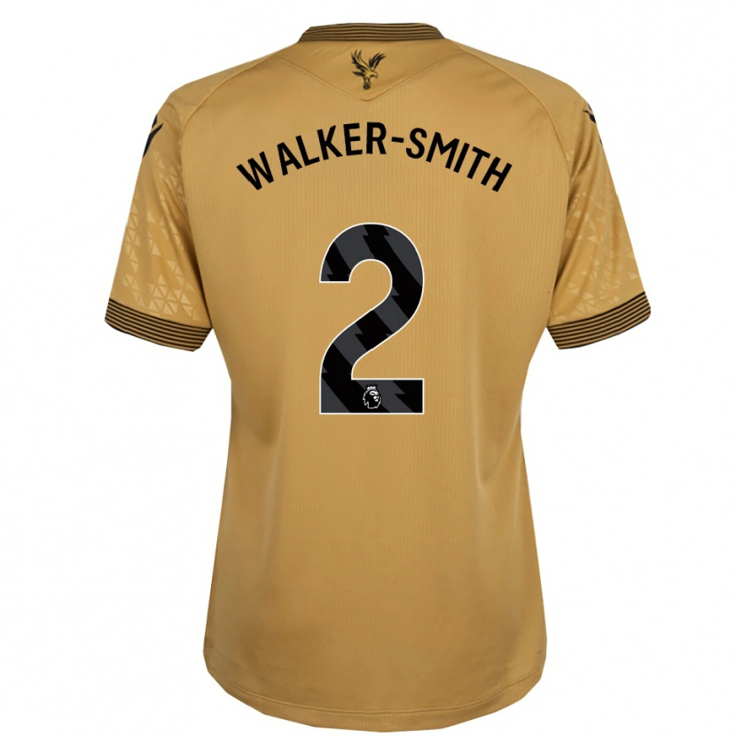 Danxen Kvinder Charlie Walker-Smith #2 Guld Sort Udebane Spillertrøjer 2025/26 Trøje T-Shirt