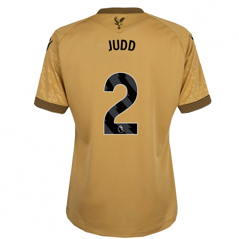 Danxen Kvinder Jasper Judd #2 Guld Sort Udebane Spillertrøjer 2025/26 Trøje T-Shirt