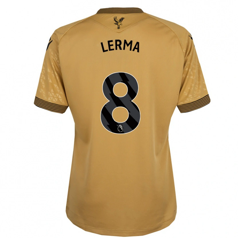 Danxen Kvinder Jefferson Lerma #8 Guld Sort Udebane Spillertrøjer 2025/26 Trøje T-Shirt