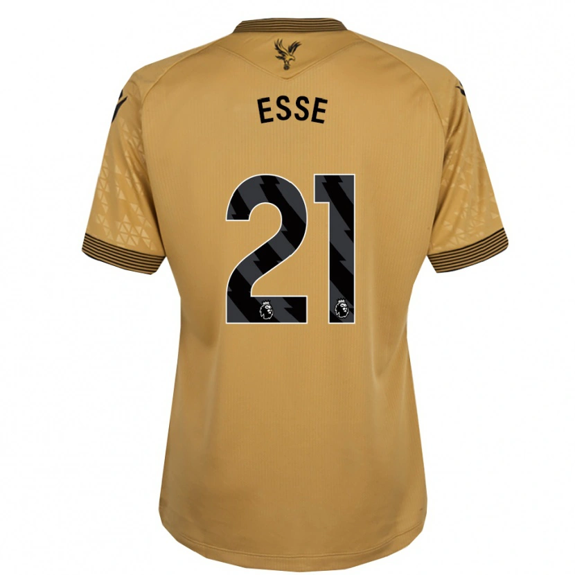 Danxen Kvinder Romain Esse #21 Guld Sort Udebane Spillertrøjer 2025/26 Trøje T-Shirt