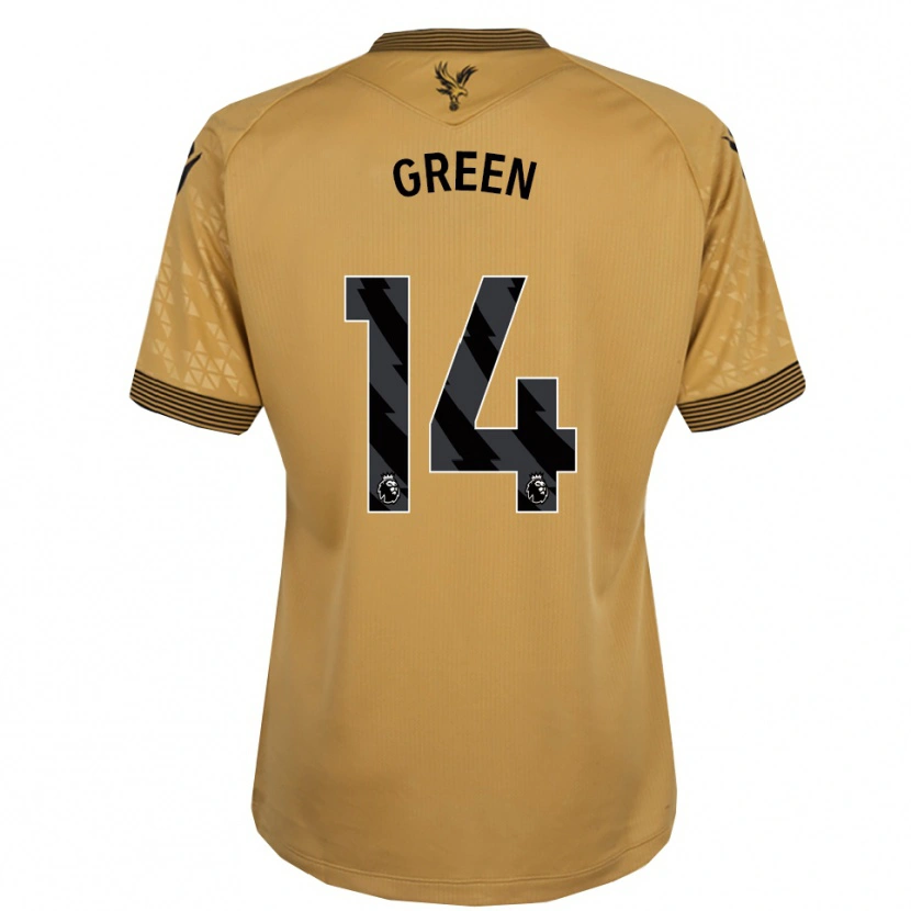 Danxen Kvinder Josie Green #14 Guld Sort Udebane Spillertrøjer 2025/26 Trøje T-Shirt