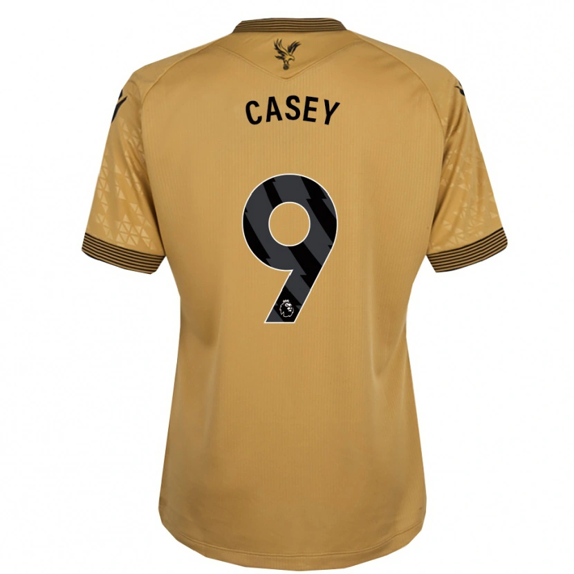 Danxen Kvinder Ben Casey #9 Guld Sort Udebane Spillertrøjer 2025/26 Trøje T-Shirt