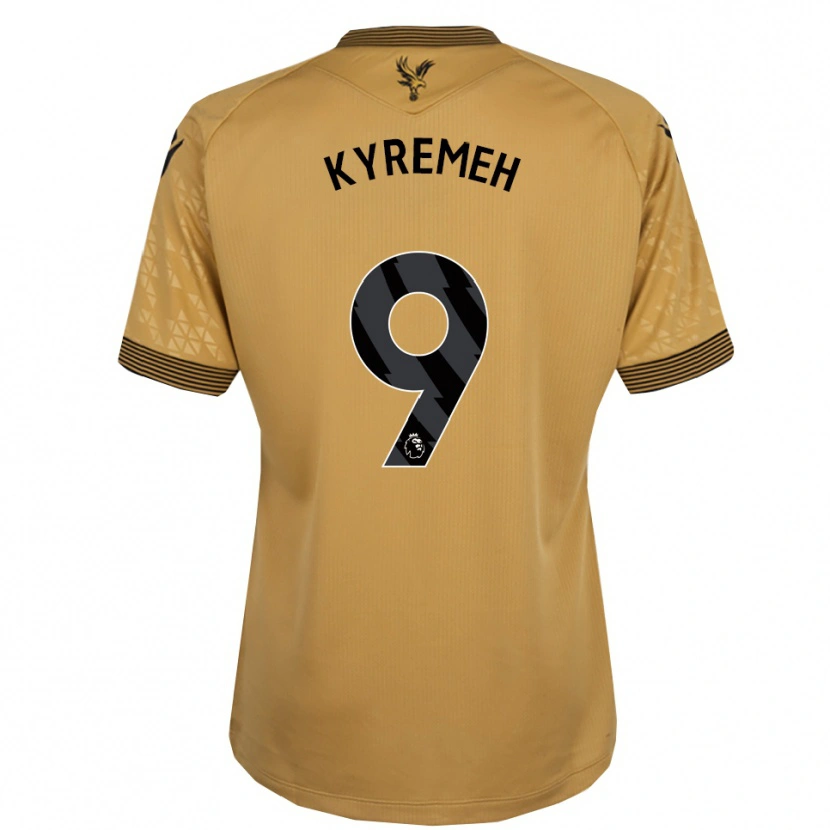 Danxen Kvinder Jerome Kyremeh #9 Guld Sort Udebane Spillertrøjer 2025/26 Trøje T-Shirt