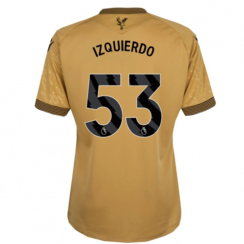 Danxen Kvinder Jackson Izquierdo #53 Guld Sort Udebane Spillertrøjer 2025/26 Trøje T-Shirt