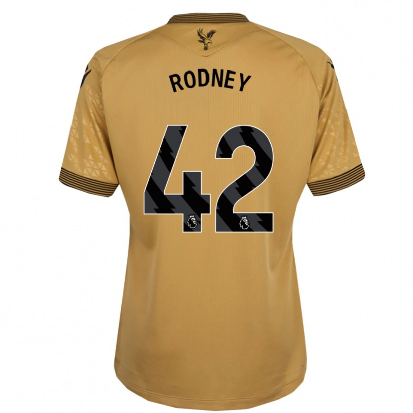 Danxen Kvinder Kaden Rodney #42 Guld Sort Udebane Spillertrøjer 2025/26 Trøje T-Shirt