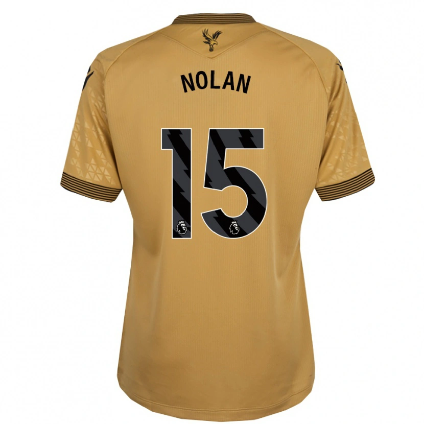 Danxen Kvinder Hayley Nolan #15 Guld Sort Udebane Spillertrøjer 2025/26 Trøje T-Shirt
