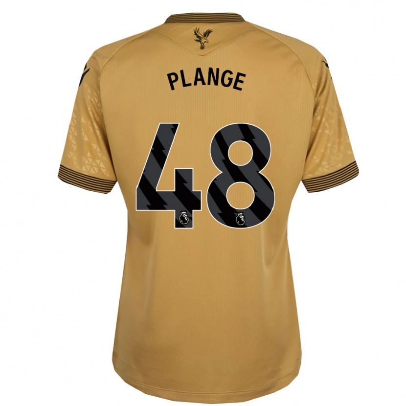 Danxen Kvinder Luke Plange #48 Guld Sort Udebane Spillertrøjer 2025/26 Trøje T-Shirt
