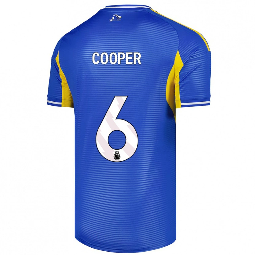Danxen Kvinder Liam Cooper #6 Blå Gul Udebane Spillertrøjer 2025/26 Trøje T-Shirt
