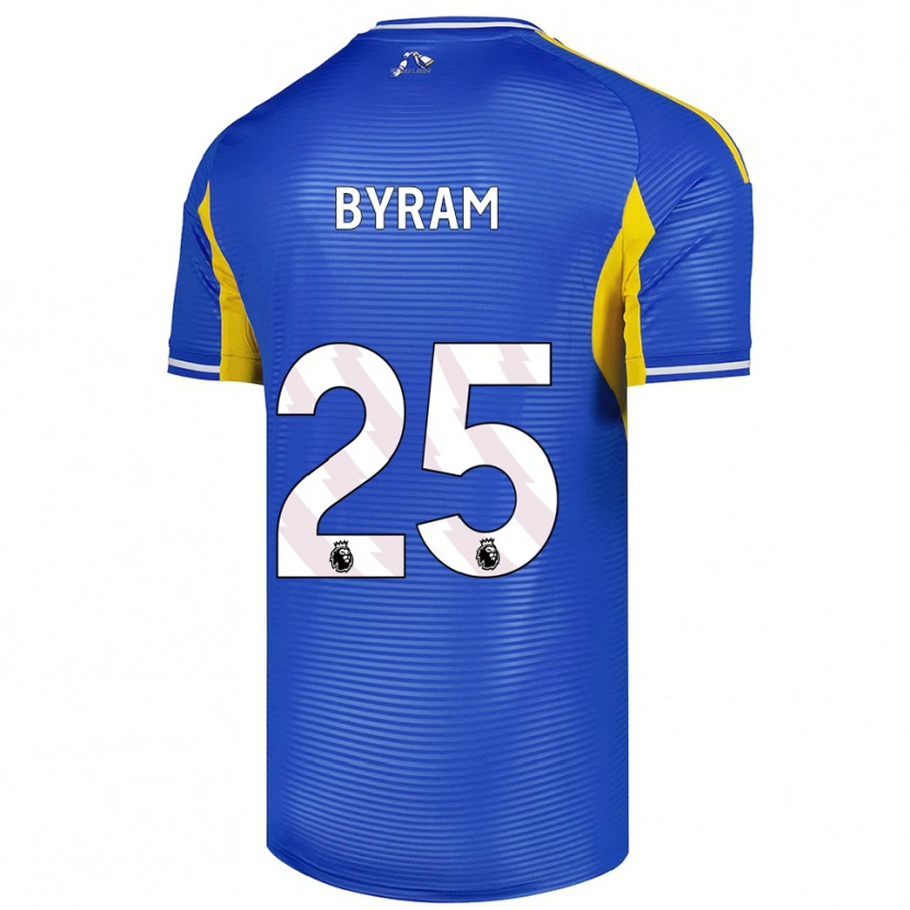 Danxen Kvinder Sam Byram #25 Blå Gul Udebane Spillertrøjer 2025/26 Trøje T-Shirt