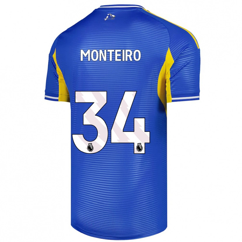 Danxen Kvinder Diogo Monteiro #34 Blå Gul Udebane Spillertrøjer 2025/26 Trøje T-Shirt