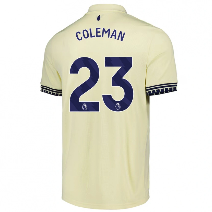 Danxen Kvinder Séamus Coleman #23 Off White Sort Udebane Spillertrøjer 2025/26 Trøje T-Shirt
