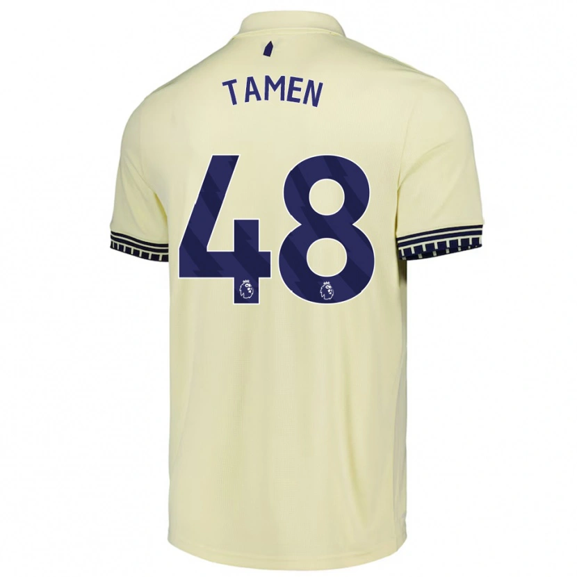 Danxen Kvinder William Tamen #48 Off White Sort Udebane Spillertrøjer 2025/26 Trøje T-Shirt