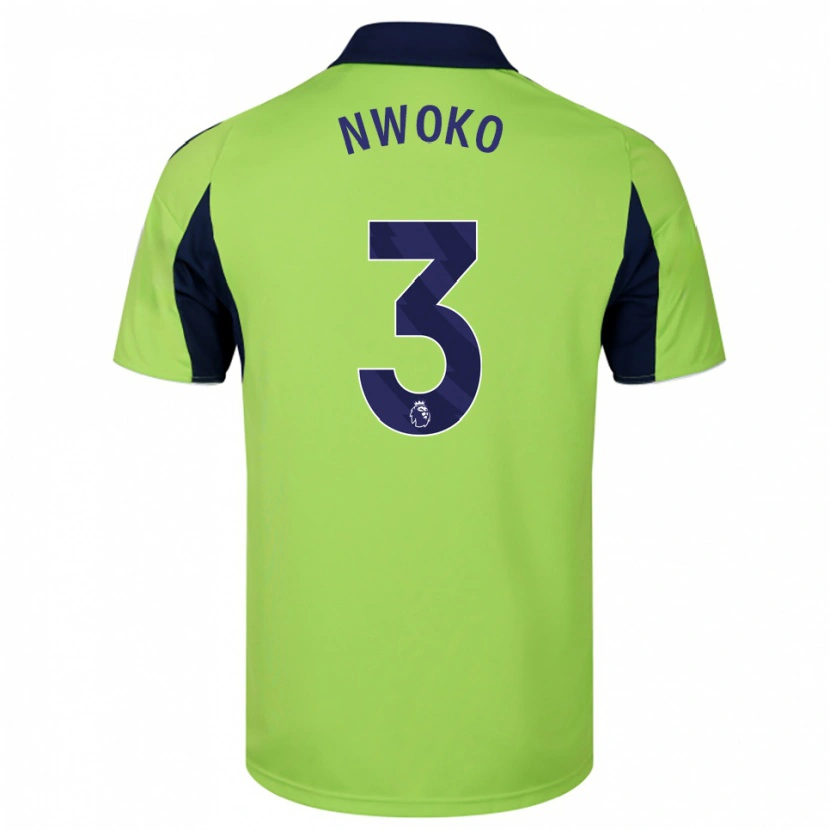 Danxen Kvinder Chibuzo Nwoko #3 Grøn Navy Hvid Udebane Spillertrøjer 2025/26 Trøje T-Shirt