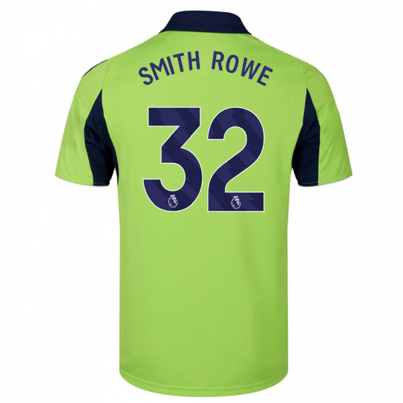 Danxen Kvinder Emile Smith Rowe #32 Grøn Navy Hvid Udebane Spillertrøjer 2025/26 Trøje T-Shirt