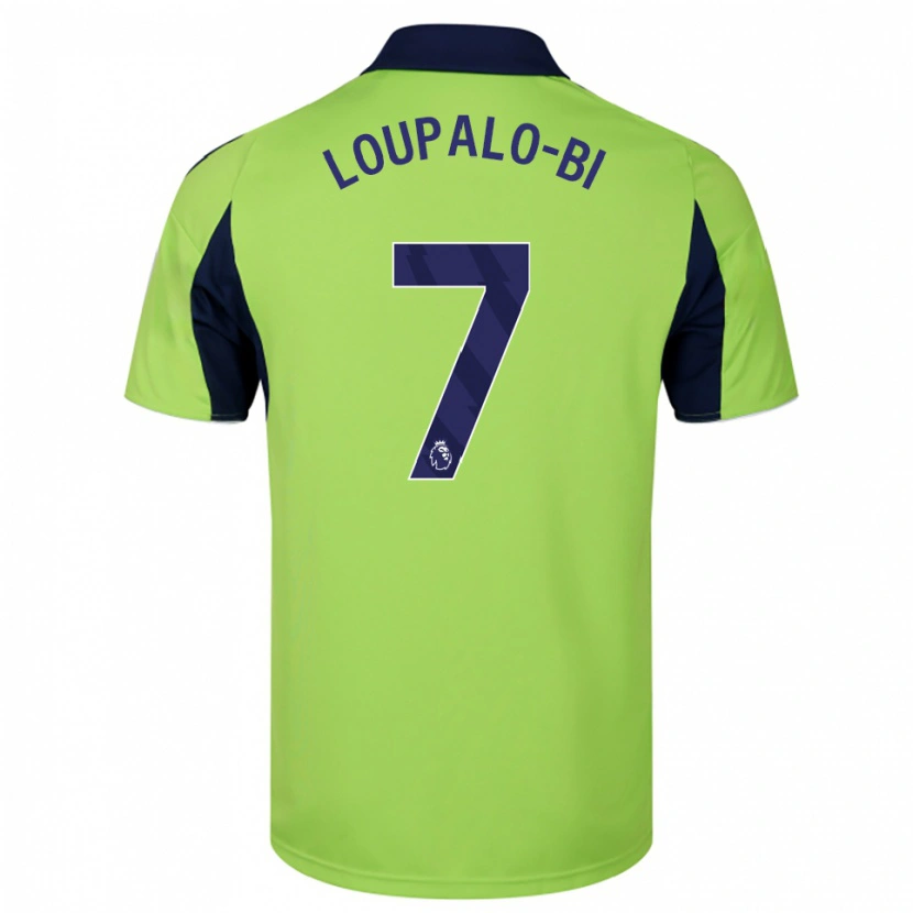 Danxen Kvinder Aaron Loupalo-Bi #7 Grøn Navy Hvid Udebane Spillertrøjer 2025/26 Trøje T-Shirt