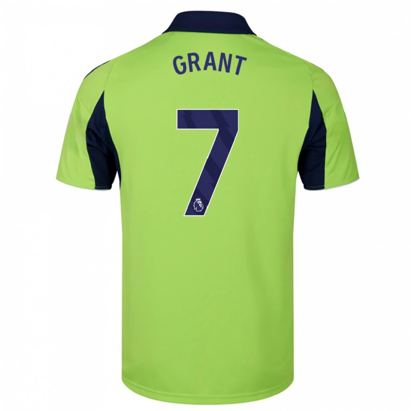 Danxen Kvinder Kyle Grant #7 Grøn Navy Hvid Udebane Spillertrøjer 2025/26 Trøje T-Shirt