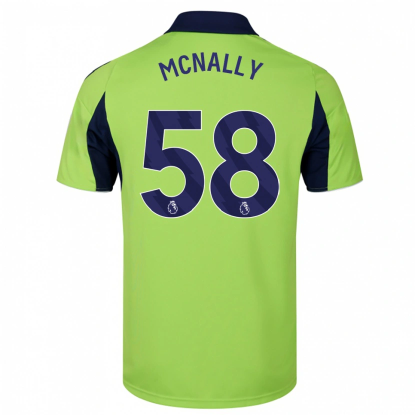 Danxen Kvinder Alfie Mcnally #58 Grøn Navy Hvid Udebane Spillertrøjer 2025/26 Trøje T-Shirt
