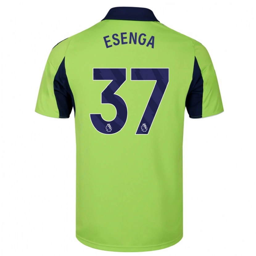 Danxen Kvinder Jonathan Esenga #37 Grøn Navy Hvid Udebane Spillertrøjer 2025/26 Trøje T-Shirt