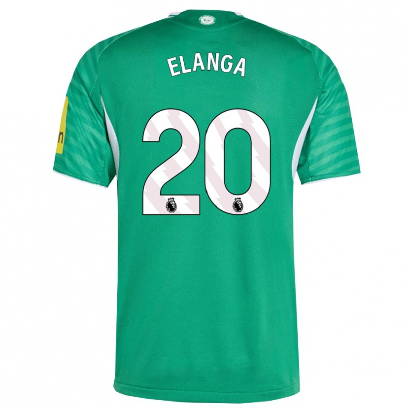 Danxen Kvinder Anthony Elanga #20 Grøn Hvid Udebane Spillertrøjer 2025/26 Trøje T-Shirt