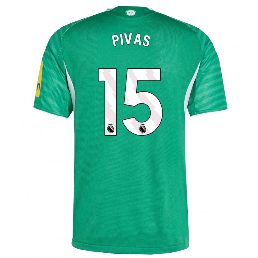 Danxen Kvinder Miodrag Pivas #15 Grøn Hvid Udebane Spillertrøjer 2025/26 Trøje T-Shirt