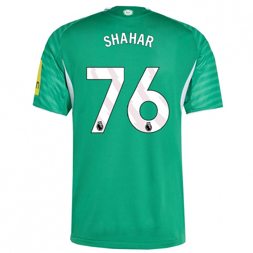Danxen Kvinder Leo Shahar #76 Grøn Hvid Udebane Spillertrøjer 2025/26 Trøje T-Shirt