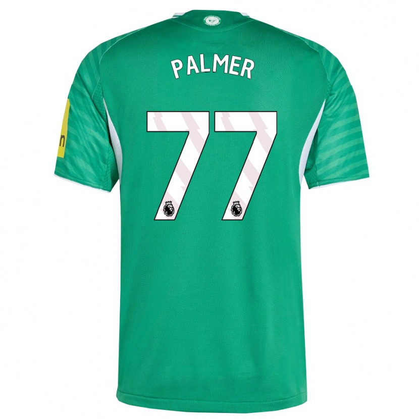 Danxen Kvinder Darren Palmer #77 Grøn Hvid Udebane Spillertrøjer 2025/26 Trøje T-Shirt